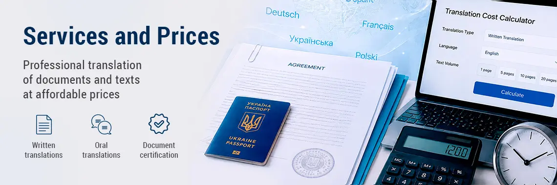 Услуги и цены